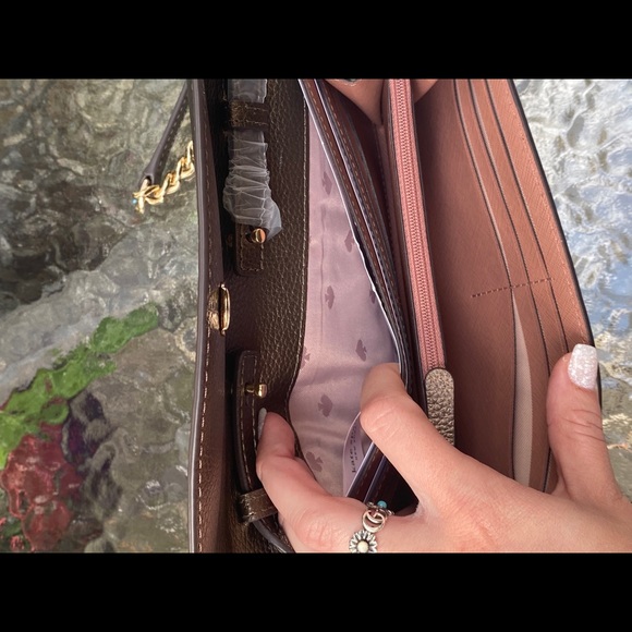 Kate Spade Copper Metallic Wallet Chain Crossbody - Picture 10 of 16